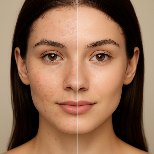 Image avant et après utilisation du collagène