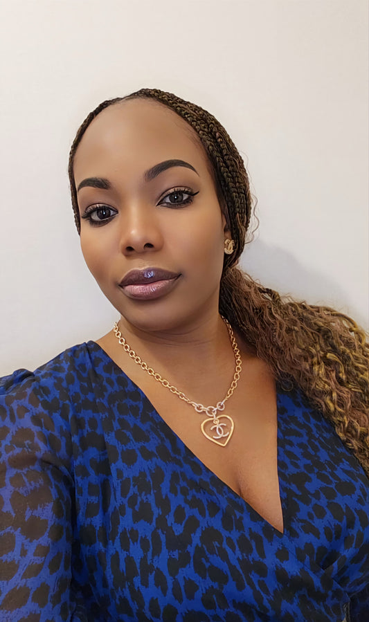 COLLIER AVEC PENDENTIF 18K & BOUCLES D'OREILLES CHARMY