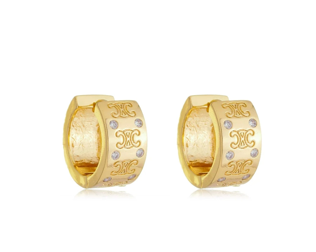 BOUCLE D'OREILLE CRÉOLES LEEN PLAQUÉ OR 18K