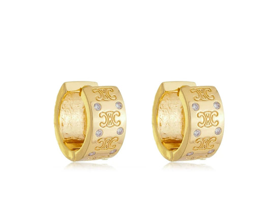 BOUCLE D'OREILLE CRÉOLES LEEN PLAQUÉ OR 18K