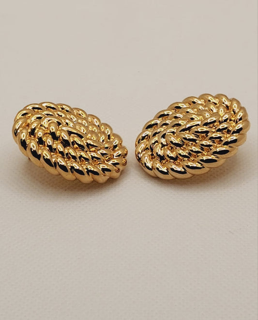 BOUCLE D'OREILLE CÉLINE SUBLIME TORSADÉE PLAQUÉ OR 18K