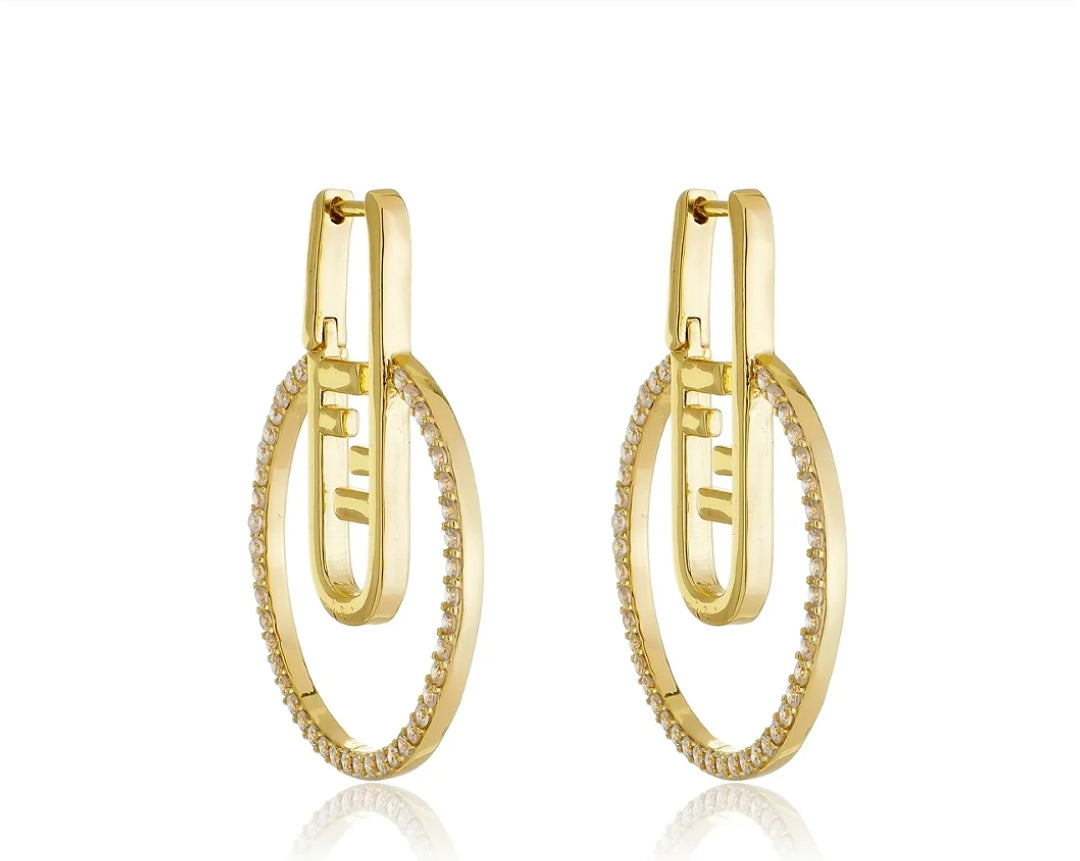BOUCLE D'OREILLE FIDÉLIA GLAMOUR 18K
